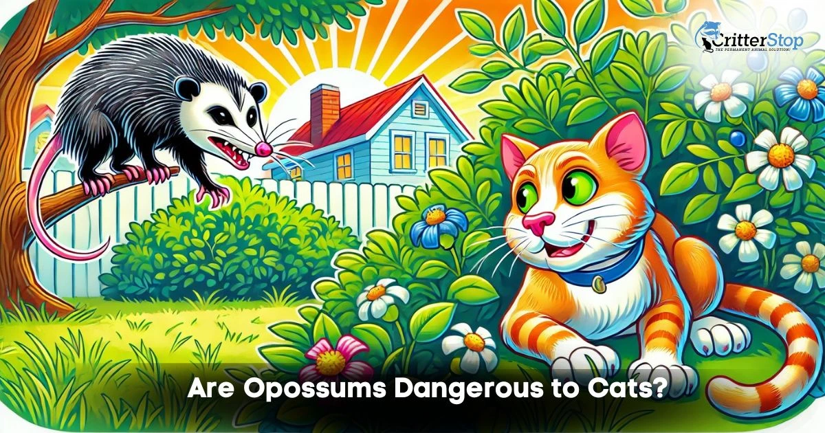 are opossum dangerous to cats