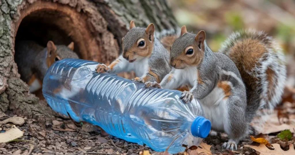 how to stop squirrels from eating plastic