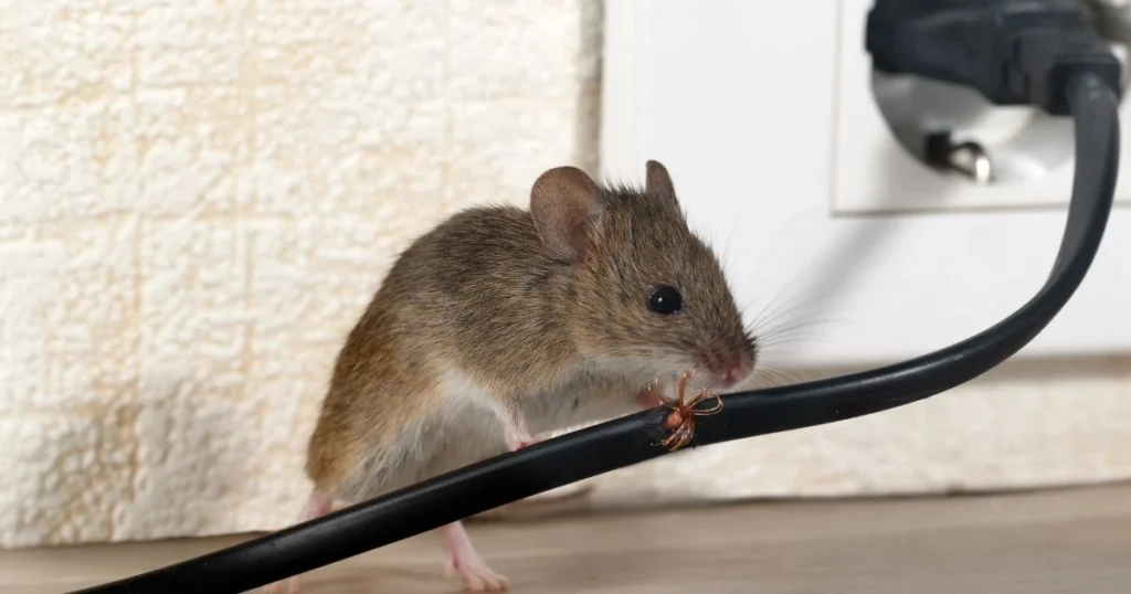 do mice chew on wires