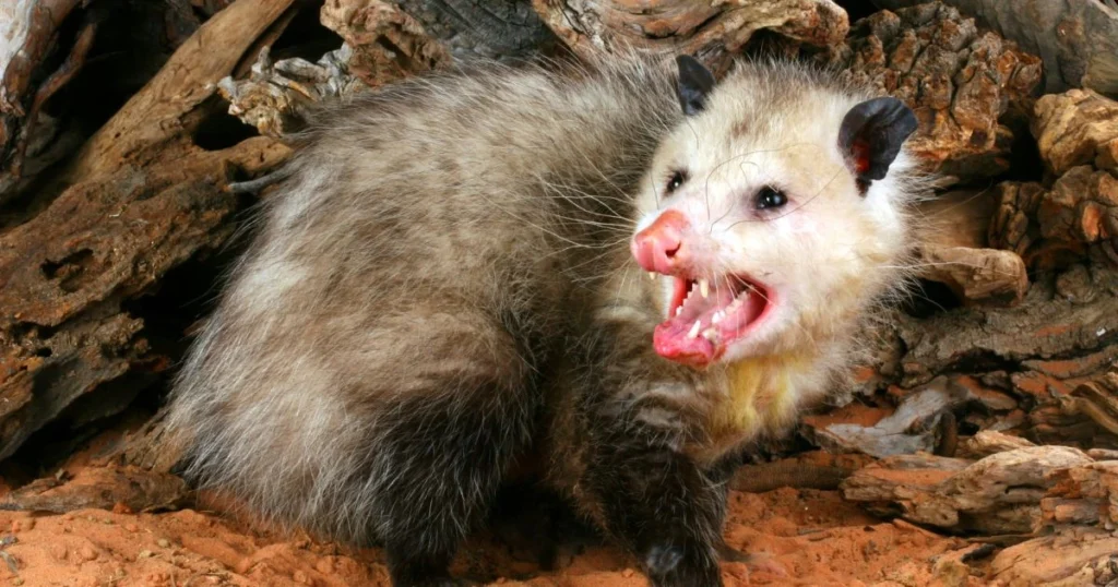 opossum bite dog