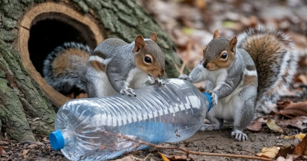 how to stop squirrels from eating plastic