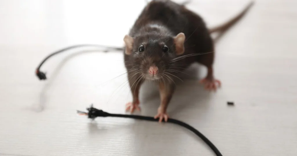 can mice chewing wires cause fire