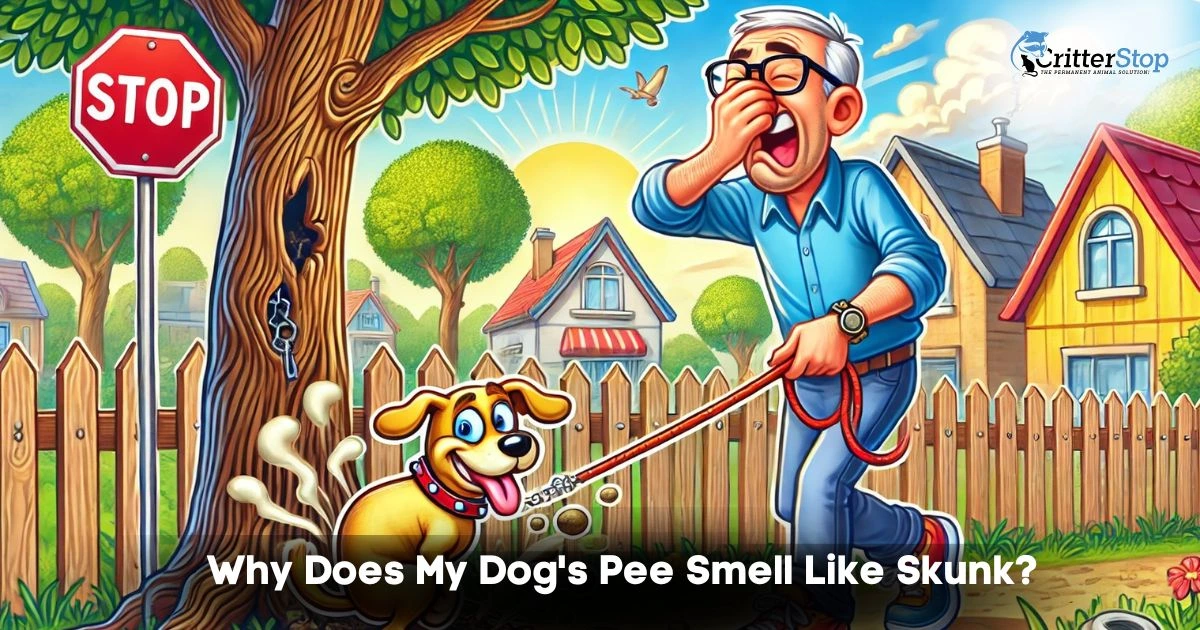 why does my dogs pee smell like skunk