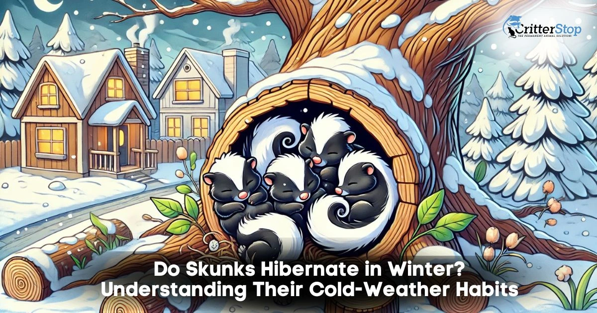 skunk hibernate in winter