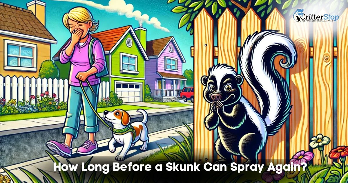 how long before a skunk can spray again