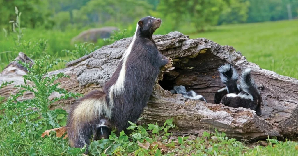 does a skunk hibernate