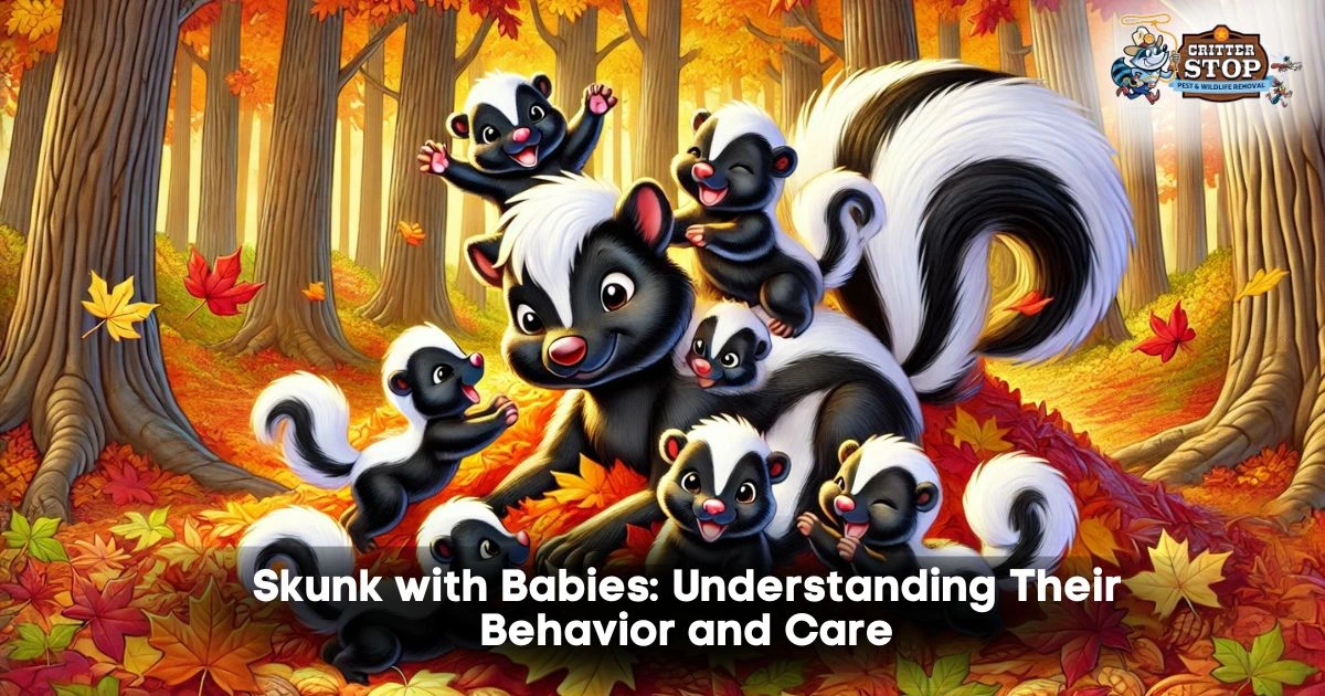 skunk with babies