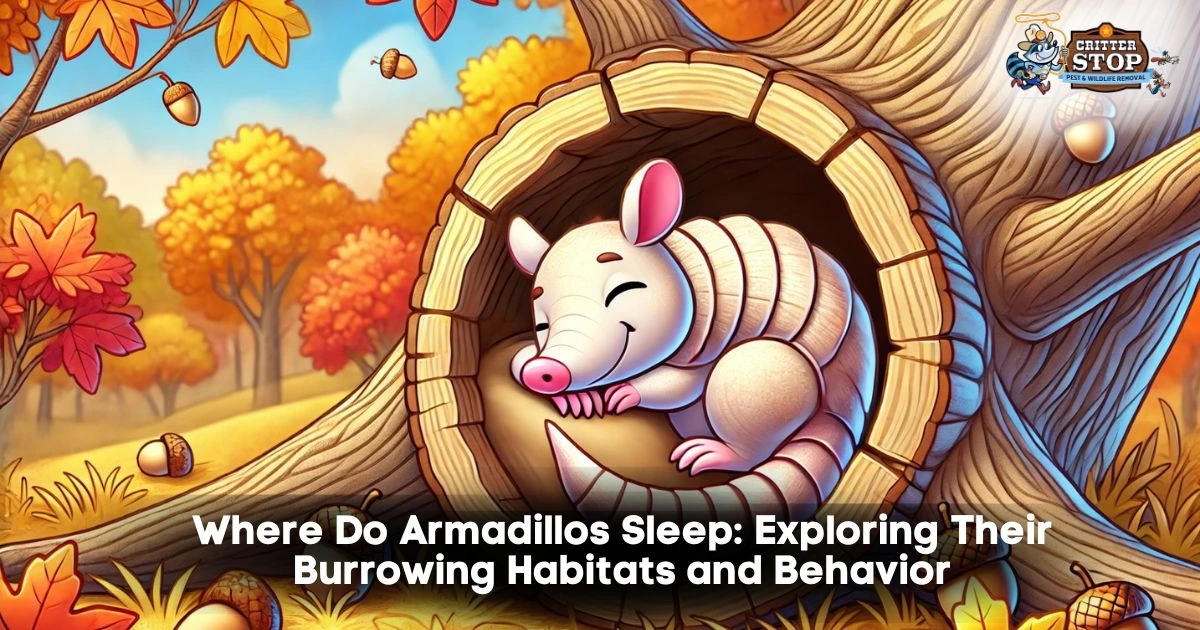 where do armadillos sleep