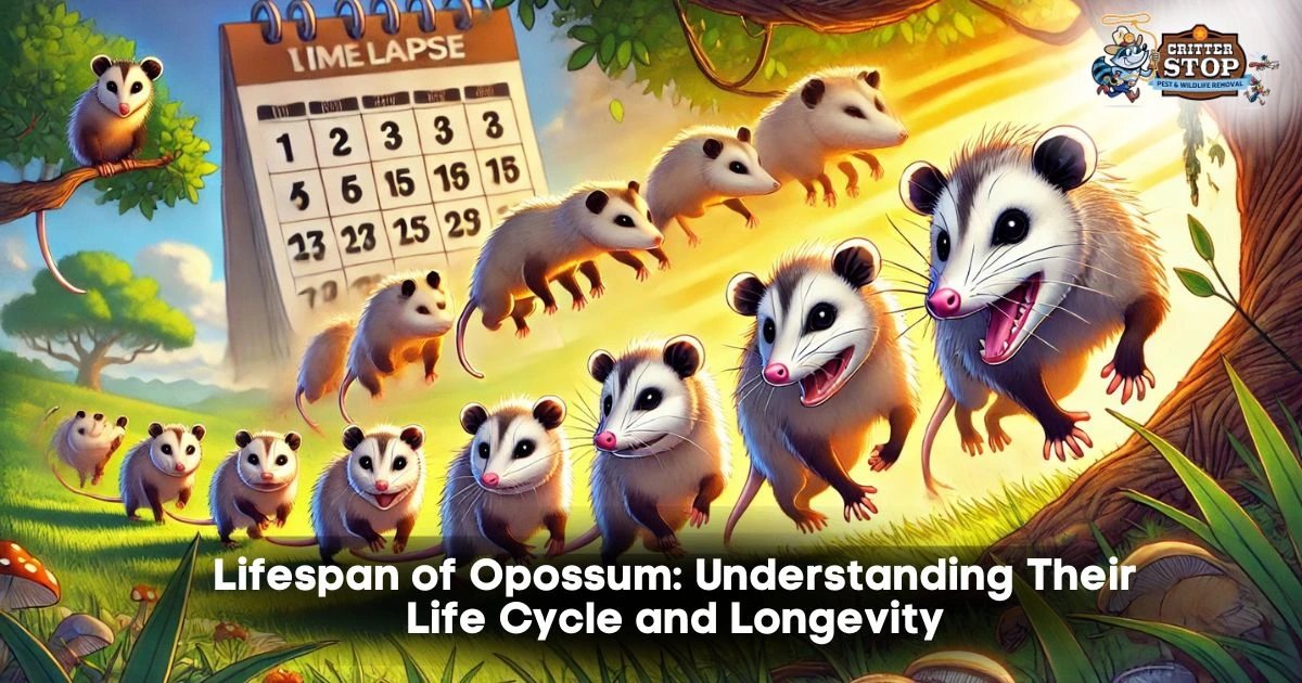 lifespan of opossum