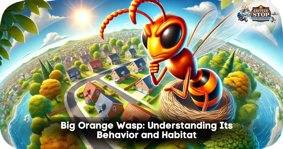 big orange wasp