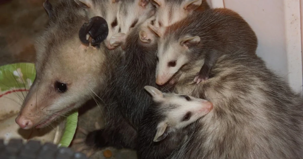 male vs female opossum anatomy