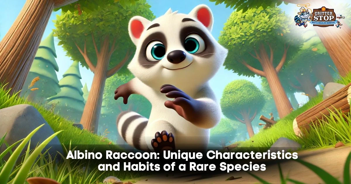 albino raccoon