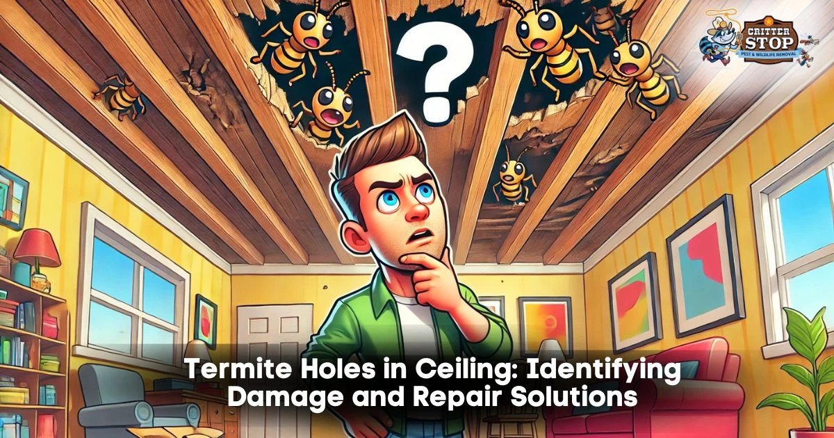termite holes in ceiling