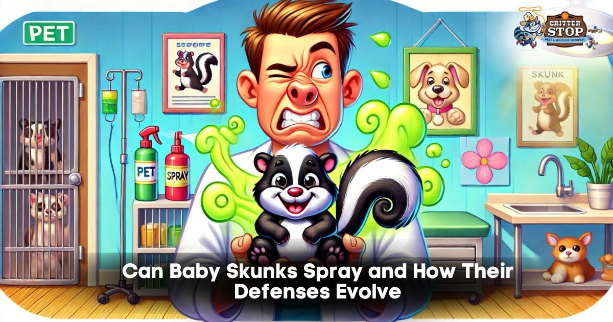 can baby skunks spray