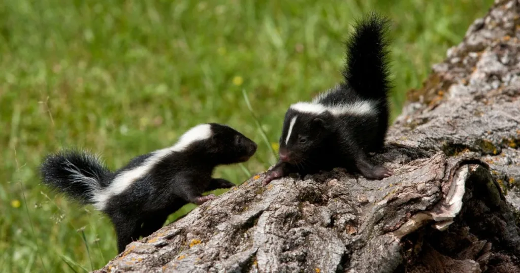 can baby skunks spray
