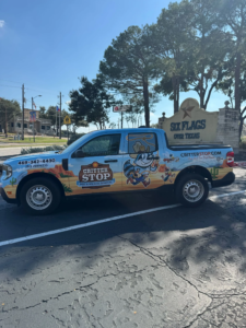 Technician setting wildlife trap