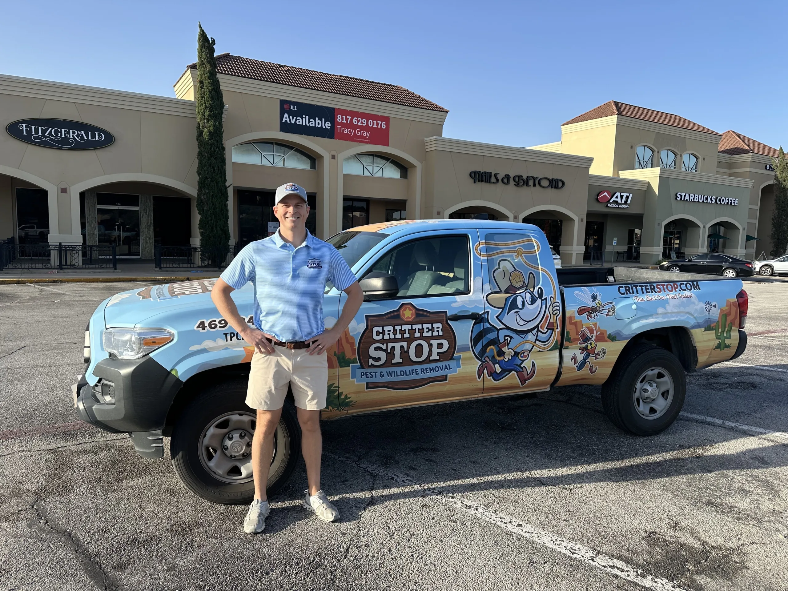 Technician setting wildlife trap